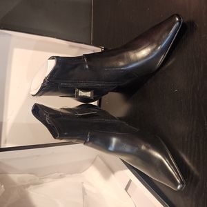 Black Stretch Ankle Boots